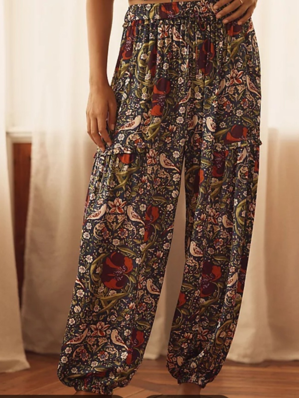 Anthropologie LyreBird Silky Balloon Pants NEW 😍POCKETS😍